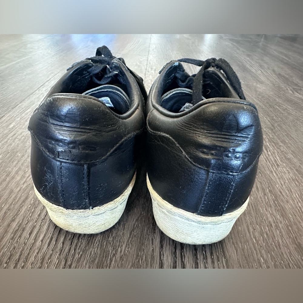 Adidas Superstar 80s Metal Toe Black Leather Sneakers - Picture 9 of 14